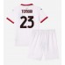 Maillot de foot AC Milan Fikayo Tomori #23 Extérieur vêtements enfant 2024-25 Manches Courtes (+ pantalon court)